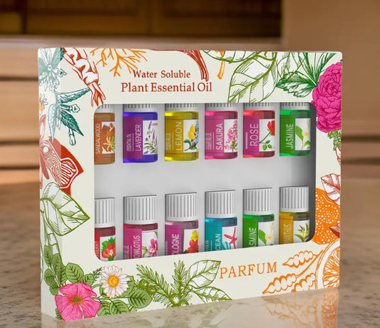 Caja de 12 Aceites Esenciales Solubles en Agua